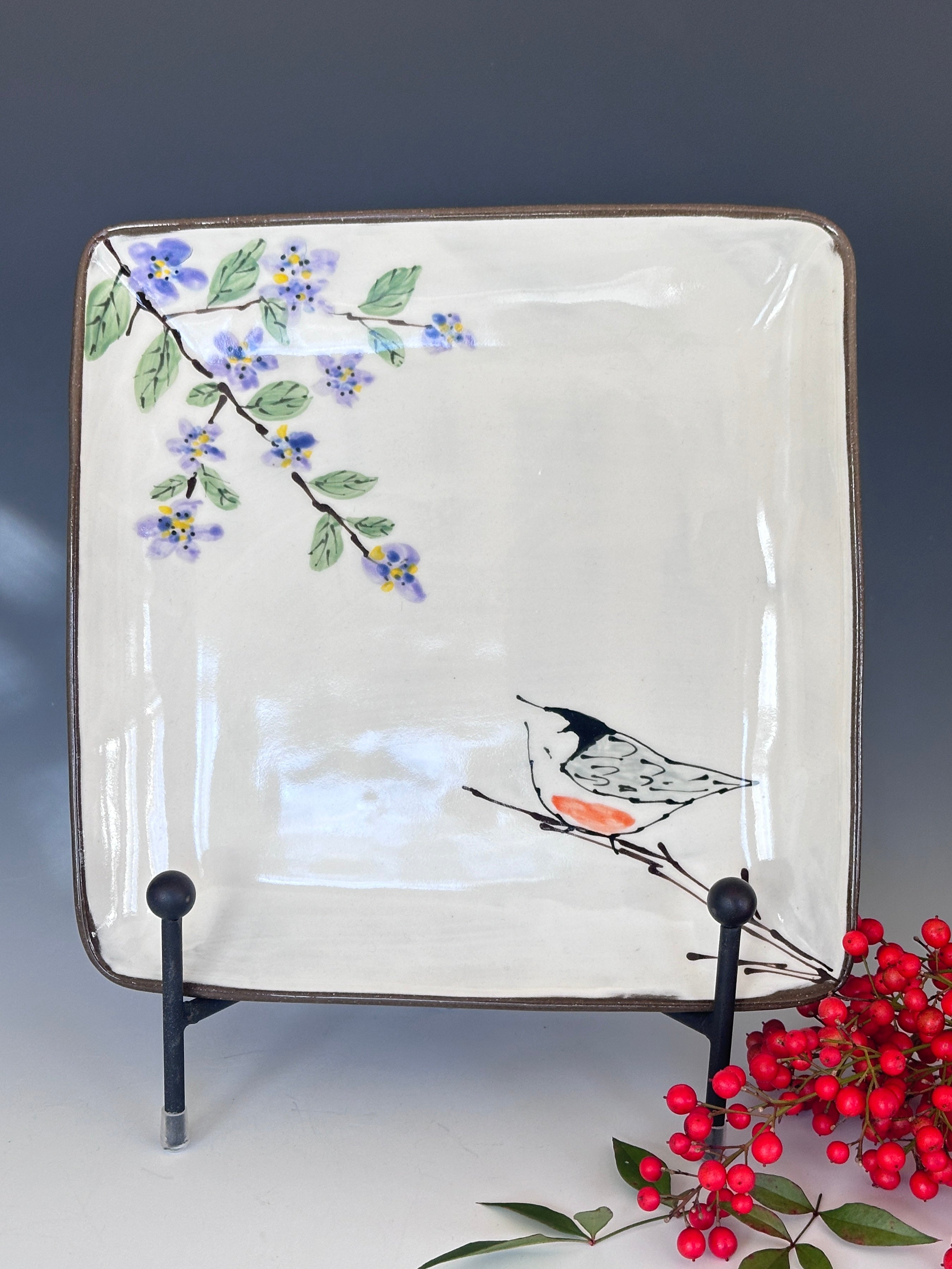 Hand Painted Square Plate