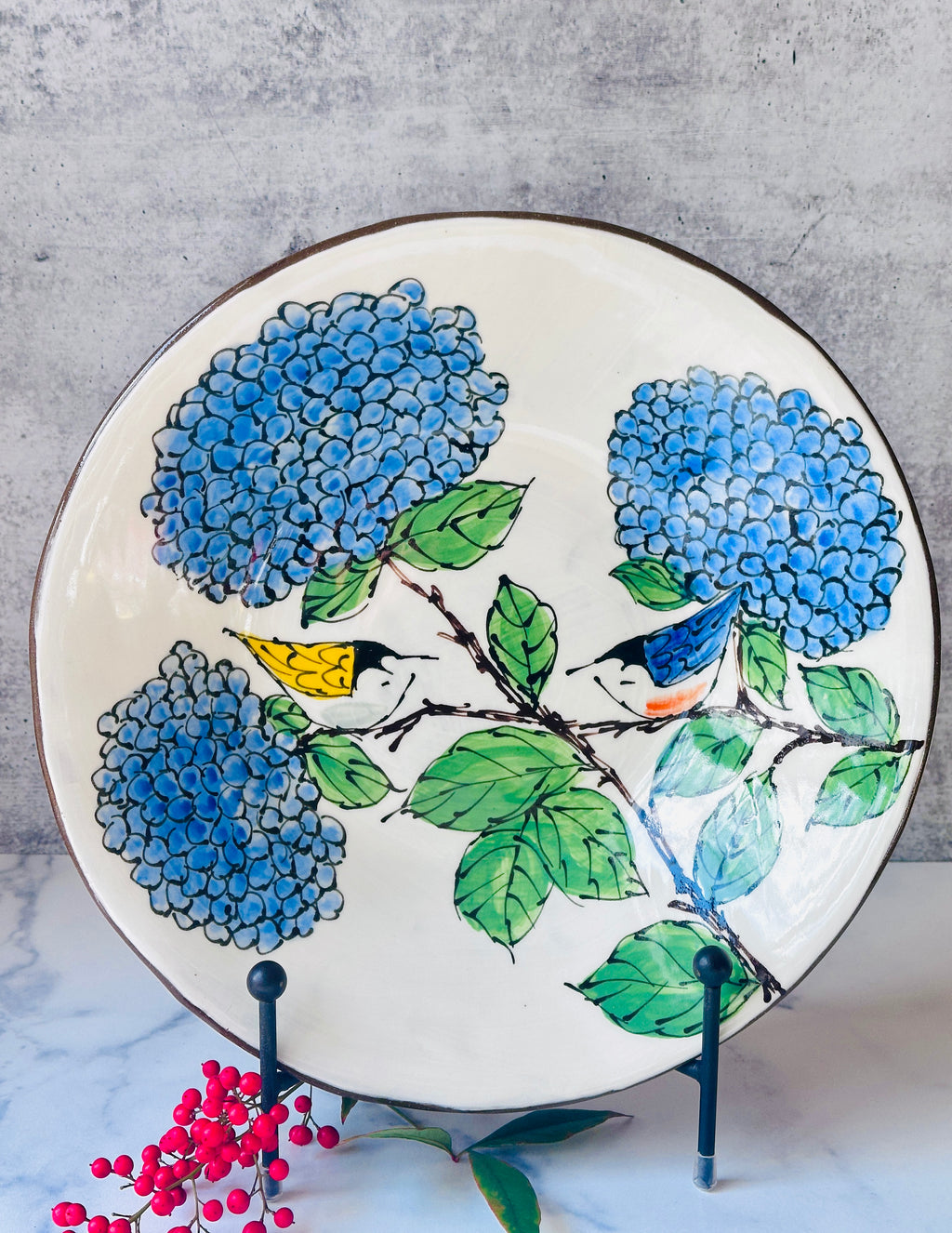 Hand Painted Large Serving Bowl 12"