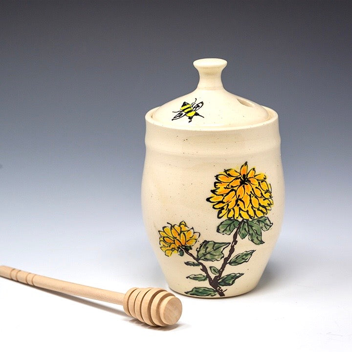 Hand Painted Honey Jar