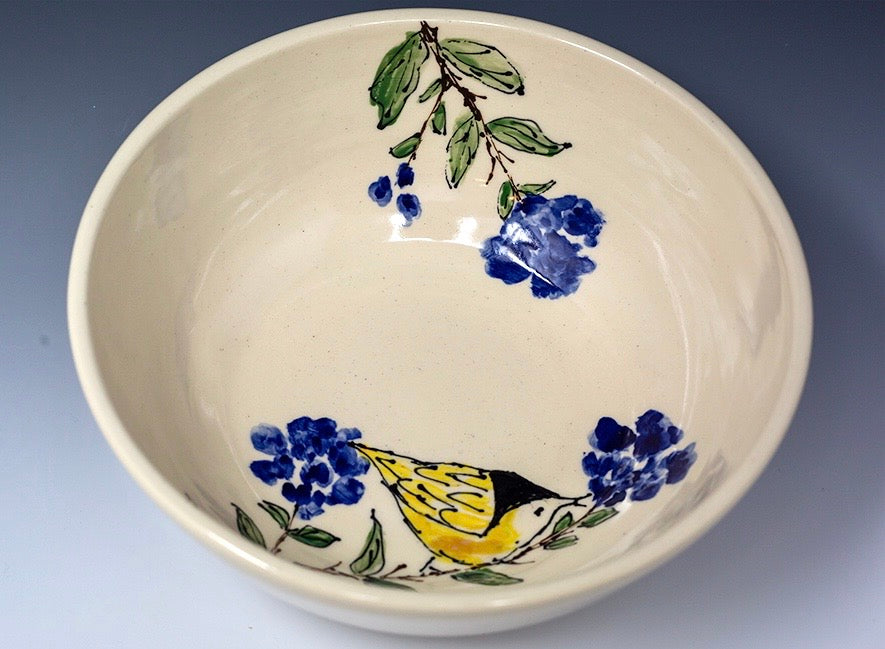Hand Painted Serving Bowl
